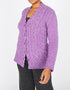 IrelandsEye Horseshoe Aran Cardigan | Orchid