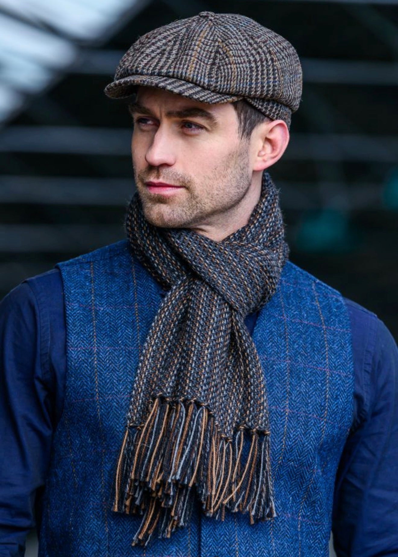 Mucros Alpaca Scarf | Irish-Made Brown Mix | Premium Wool