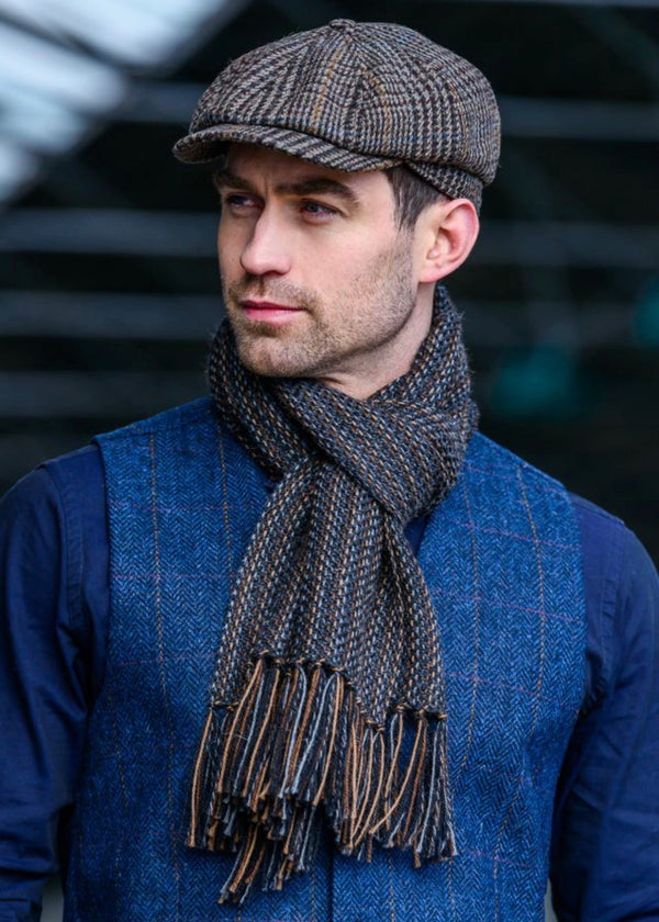 Mucros Alpaca Scarf | Irish-Made Brown Mix | Premium Wool
