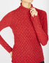 IrelandsEye Women's Trellis Aran Sweater | Chilli