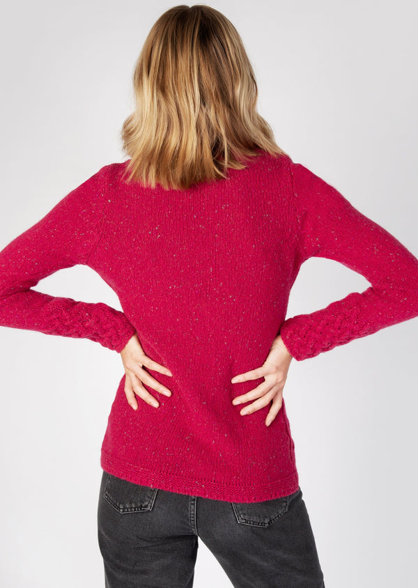 IrelandsEye Women's V Neck Aran Sweater | Bramble Berry