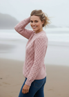 IrelandsEye Women's Aran Sweater | Pink
