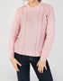 IrelandsEye Women's Aran Sweater | Pink