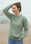 IrelandsEye Aran Sweater | Sage Marl