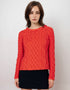 IrelandsEye Lambay Aran Sweater | Orange Marl