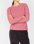 Women's Lambay Aran Sweater - Rosa Pink | 100% Merino Wool | IrelandsEye - Clearance