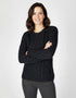 Pull Lambay Aran pour femme - Bleu marine | 100 % laine mérinos | IrelandsEye - Soldes