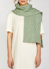 Merino Aran Scarf | Sage Marl