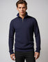 IrelandsEye Mens Half Zip Sweater | Navy Marl