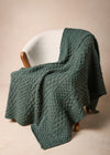 IrelandsEye Aran Merino Throw | Fern Marl