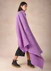 IrelandsEye Aran Merino Throw | Lilac Marl