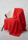 IrelandsEye Aran Merino Throw | Scarlet