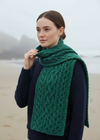 IrelandsEye Luxe Aran Scarf | Green Garden
