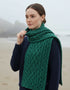 IrelandsEye Luxe Aran Scarf | Green Garden
