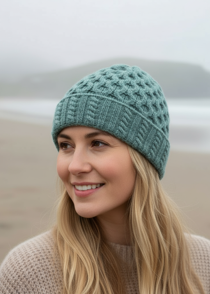 IrelandsEye Luxe Aran Hat | Ocean Mist