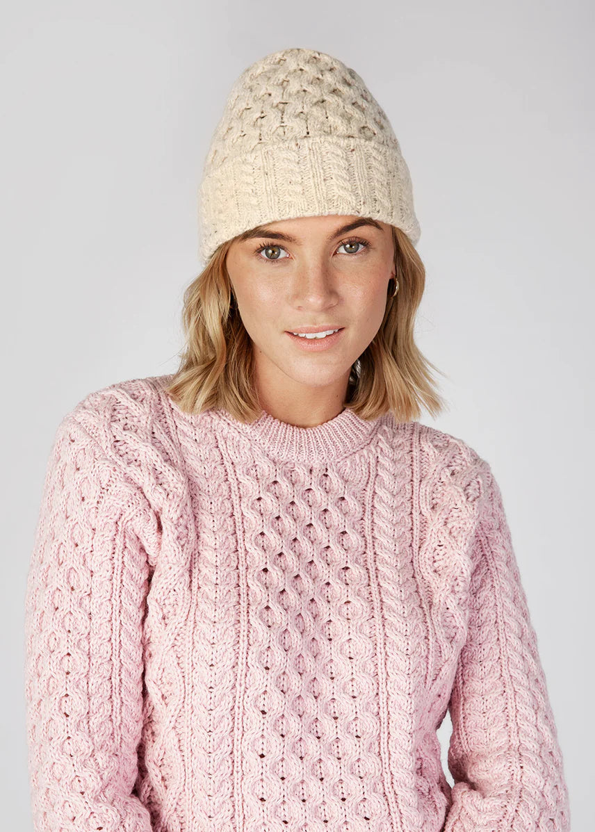 Irelands Eye Luxe Aran Hat | Chalkstone