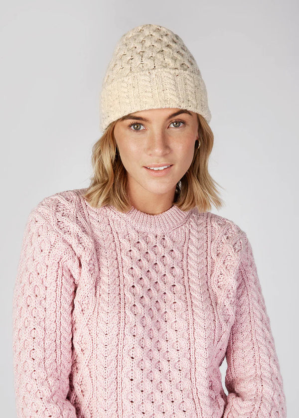 Irelands Eye Luxe Aran Hat | Chalkstone