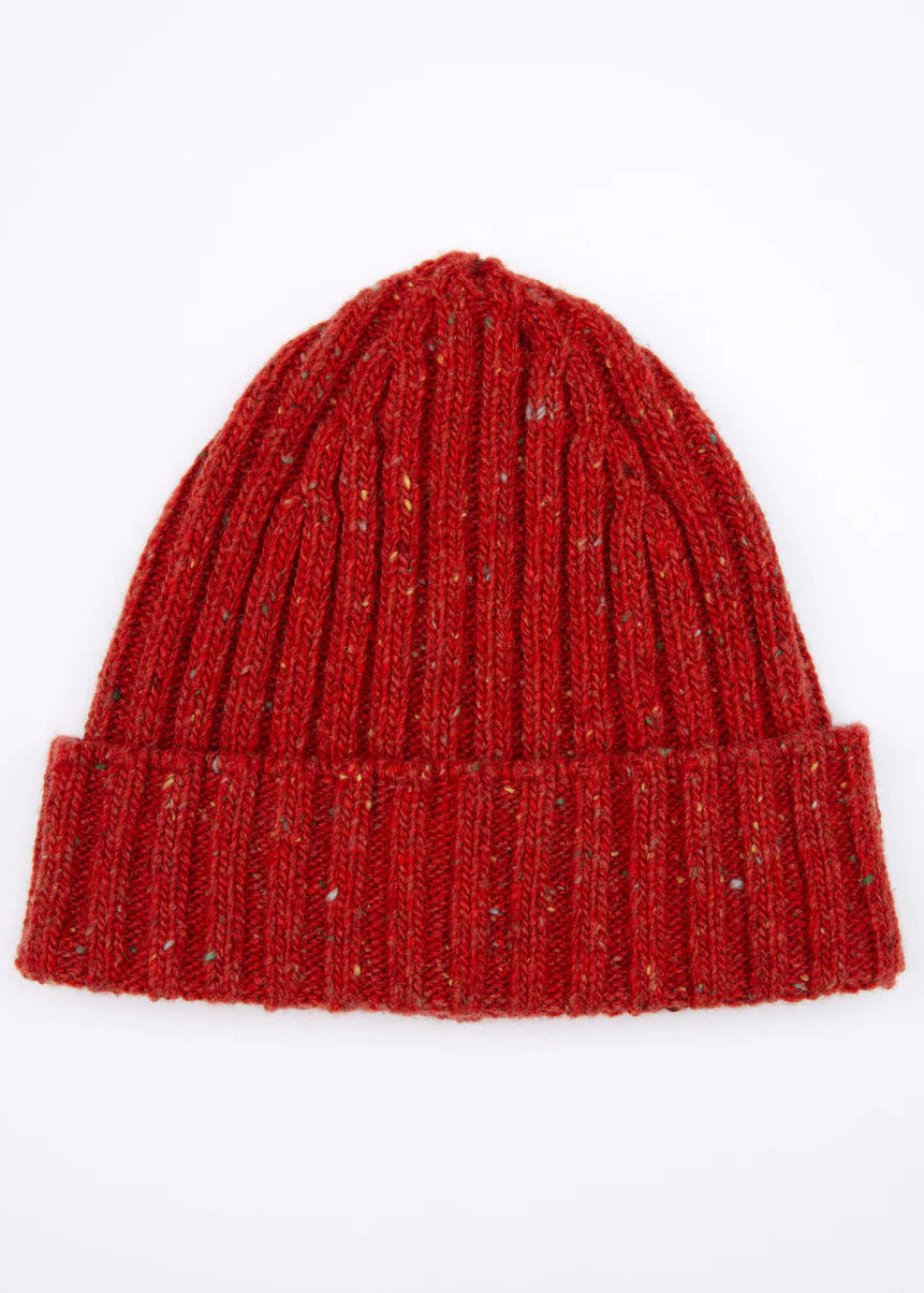 Luxe Cashmere Aran Ribbed Hat | Chilli