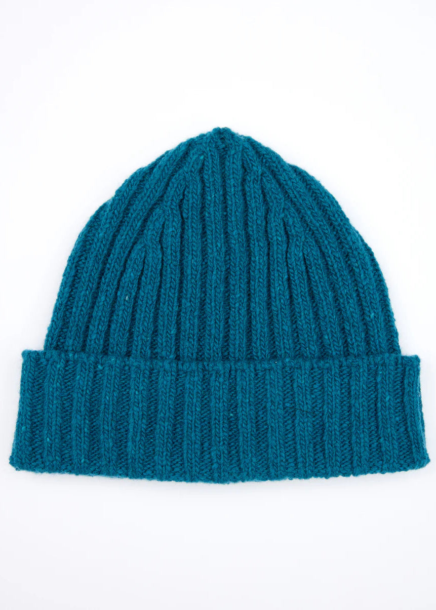 Luxe Cashmere Aran Ribbed Hat | Teal Harbour