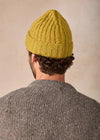 Luxe Cashmere Aran Ribbed Hat | Lichen