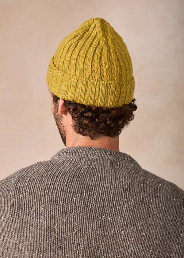 Luxe Cashmere Aran Ribbed Hat | Lichen