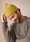 Luxe Cashmere Aran Ribbed Hat | Lichen
