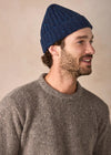 Luxe Cashmere Aran Ribbed Hat | Rich Navy