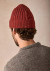 Luxe Cashmere Aran Ribbed Hat | Copper Marl