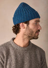 Luxe Cashmere Aran Ribbed Hat | Ink Marl