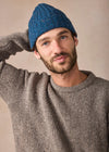 Luxe Cashmere Aran Ribbed Hat | Ink Marl