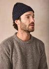 Luxe Cashmere Aran Ribbed Hat | Night Marl