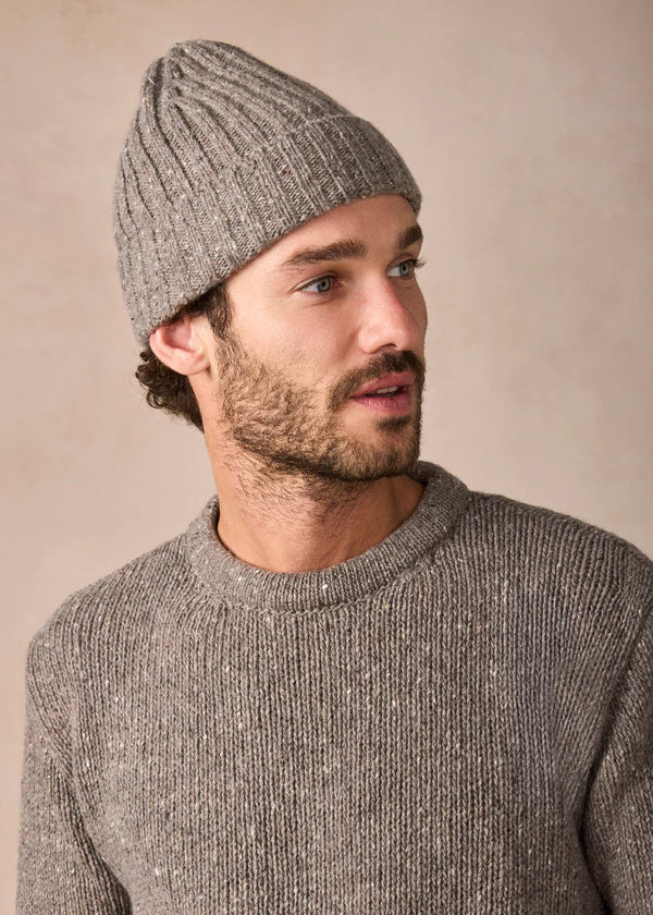 Luxe Cashmere Aran Ribbed Hat | Rocky Ground