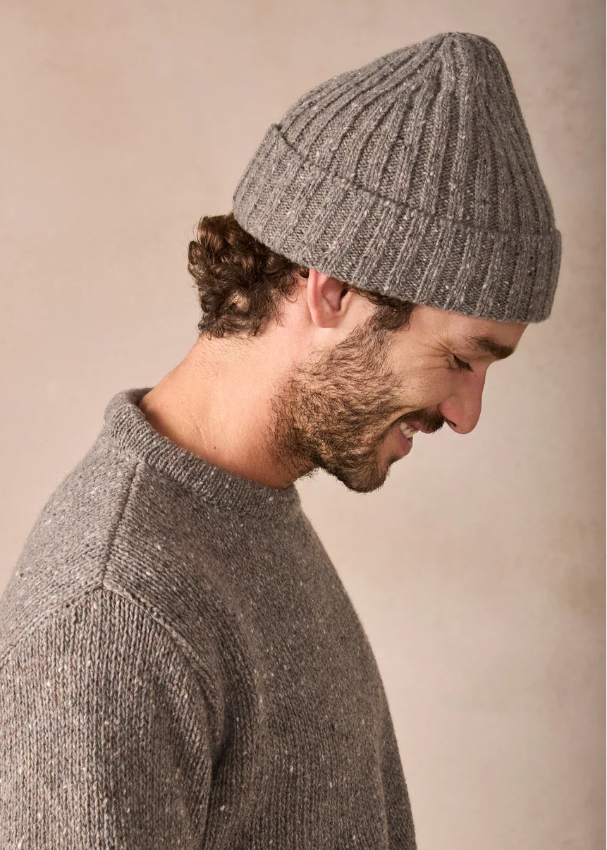 Luxe Cashmere Aran Ribbed Hat | Rocky Ground