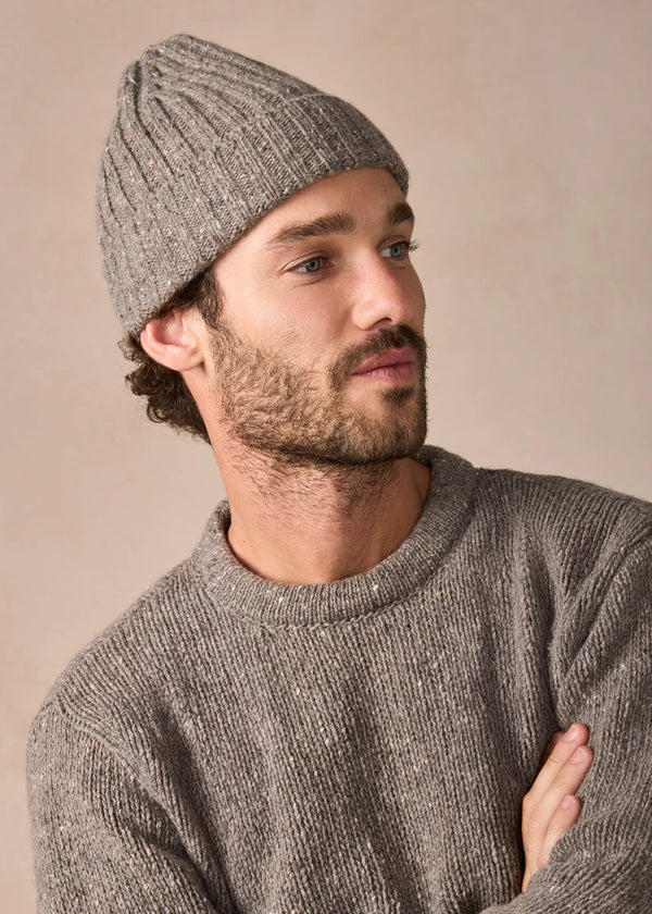 Luxe Cashmere Aran Ribbed Hat | Rocky Ground