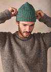 Luxe Cashmere Aran Ribbed Hat | Wave