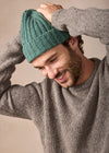Luxe Cashmere Aran Ribbed Hat | Wave