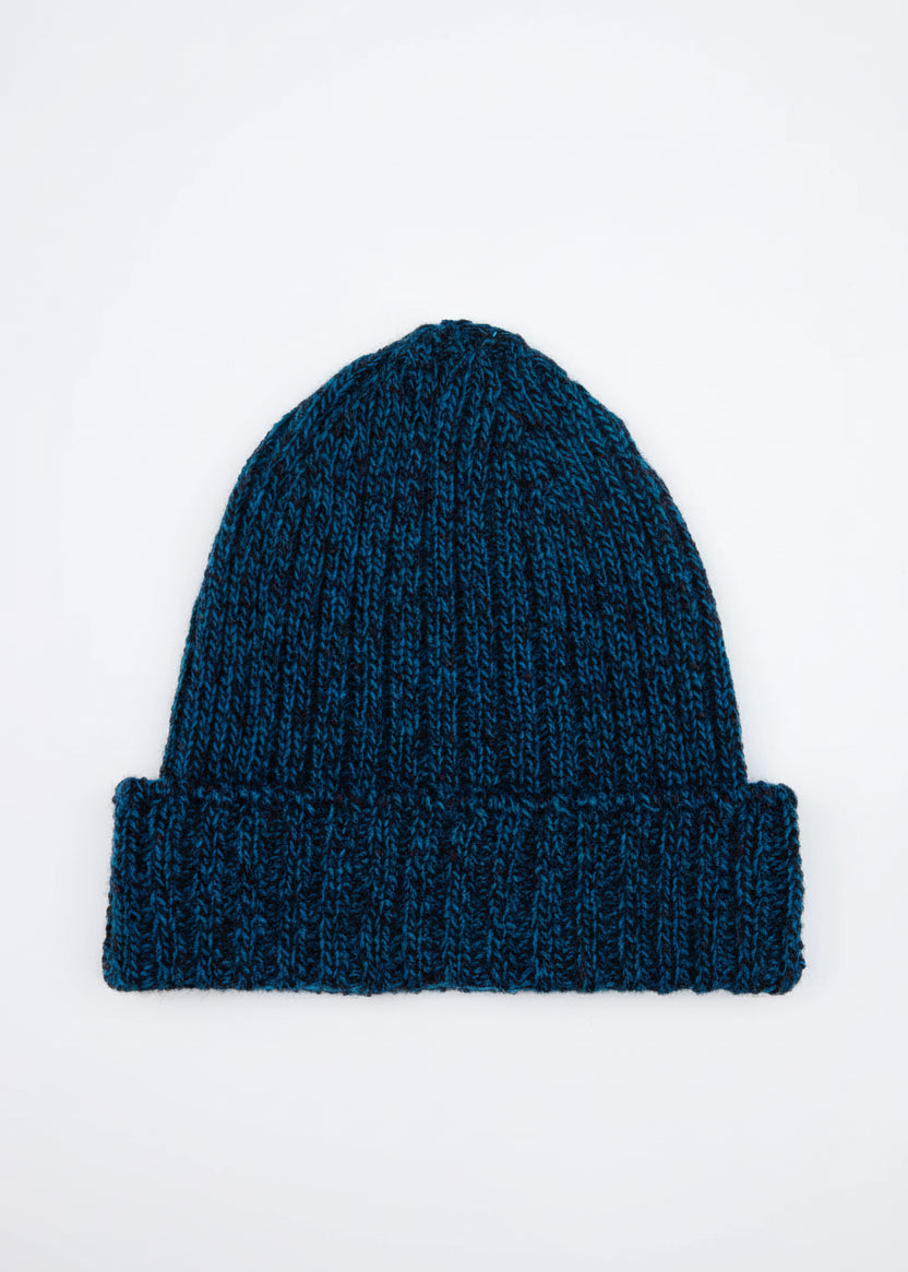 IrelandsEye Ribbed Merino Hat | Petrol Marl