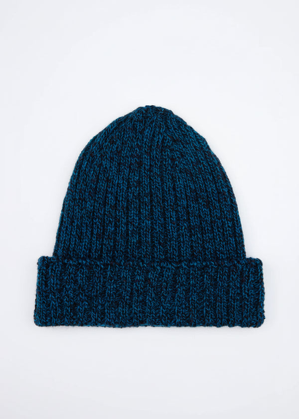 IrelandsEye Ribbed Merino Hat | Petrol Marl