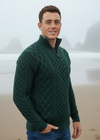IrelandsEye Men's Dromore Aran Sweater | Green