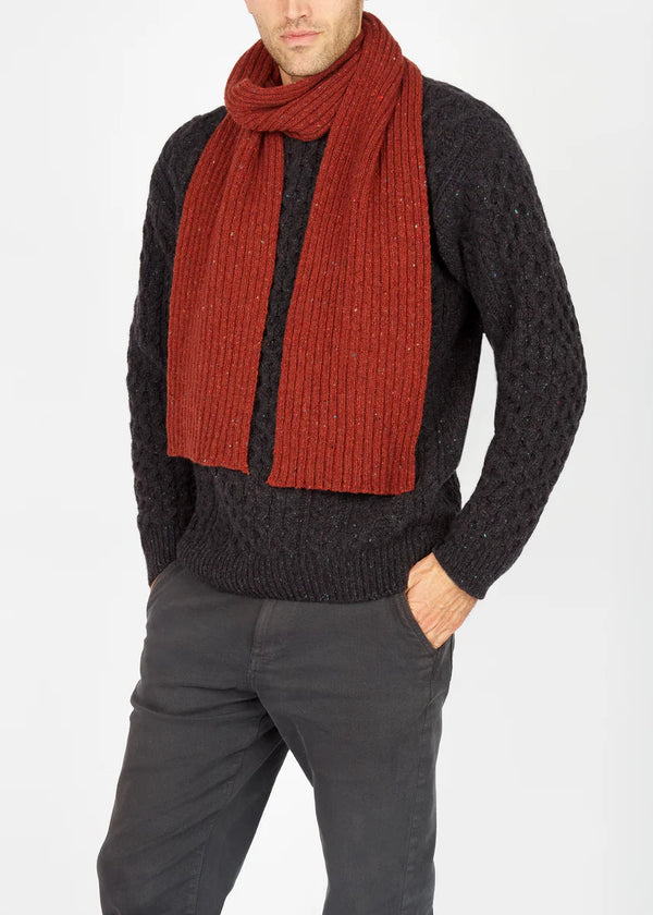 IrelandsEye Luxe Ribbed Scarf | Copper Marl
