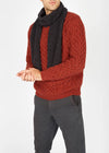 Luxe Cashmere Merino Ribbed Scarf | Night Marl