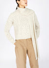 Luxe Ribbed Cashmere Merino Scarf | Chalkstone