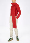 Luxe Ribbed Cashmere Merino Scarf | Chilli