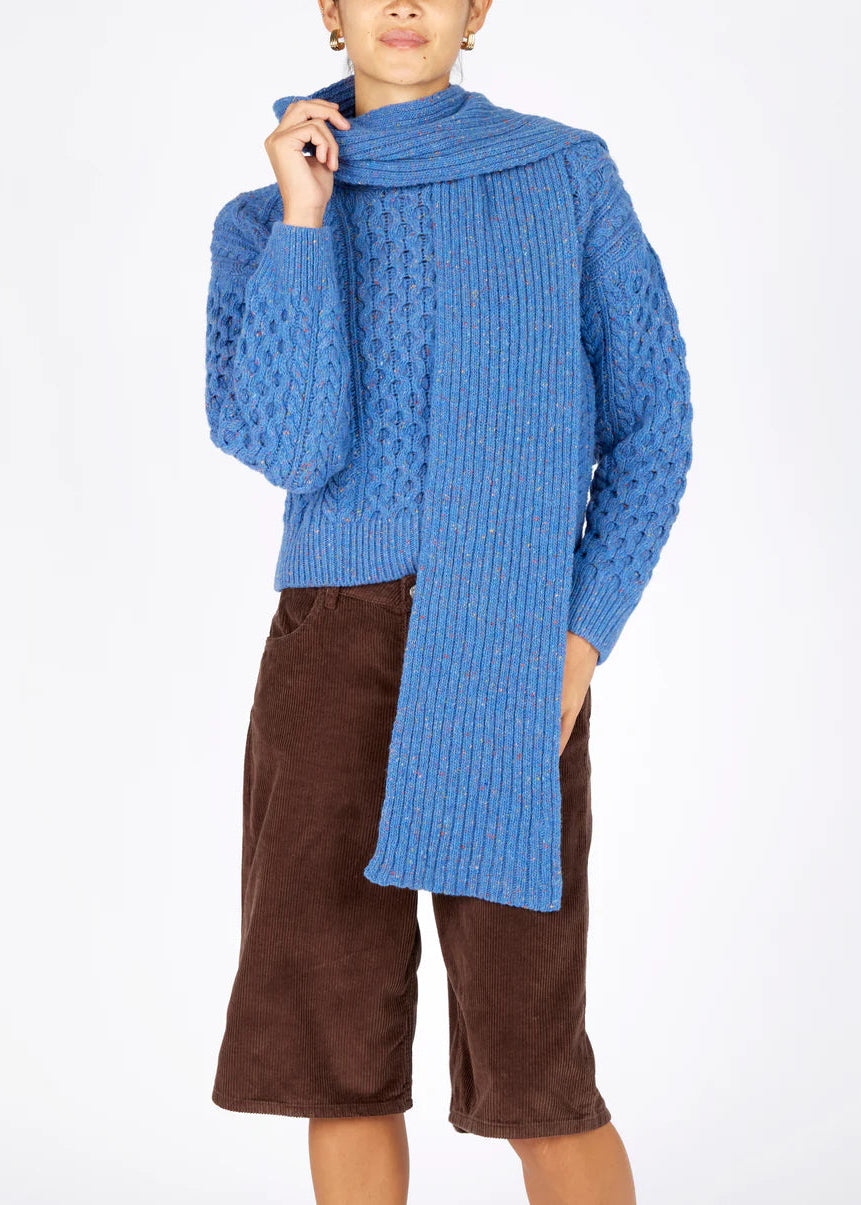 Luxe Ribbed Cashmere Merino Scarf | Marina
