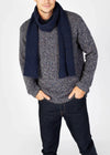 Luxe Ribbed Scarf Rich Navy