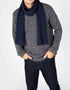 Luxe Cashmere Merino Ribbed Scarf | Rich Navy