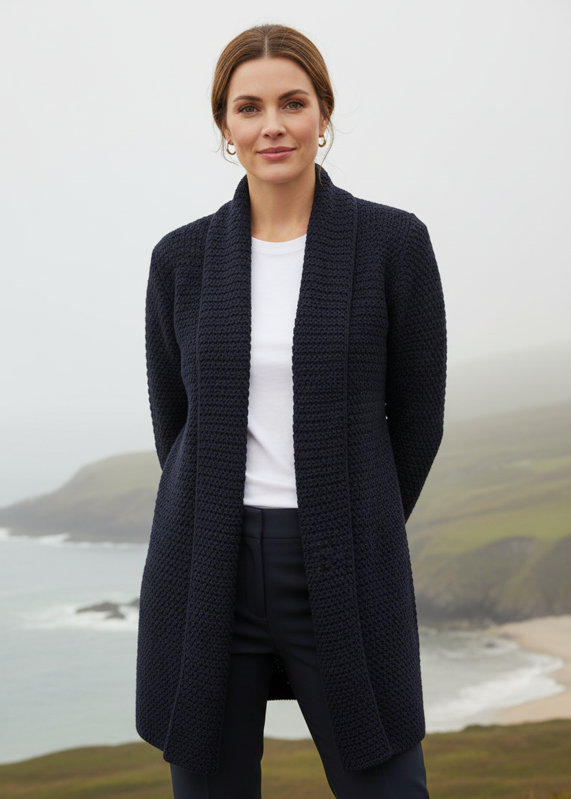 IrelandsEye Women's Kilcoole Coatigan | Navy