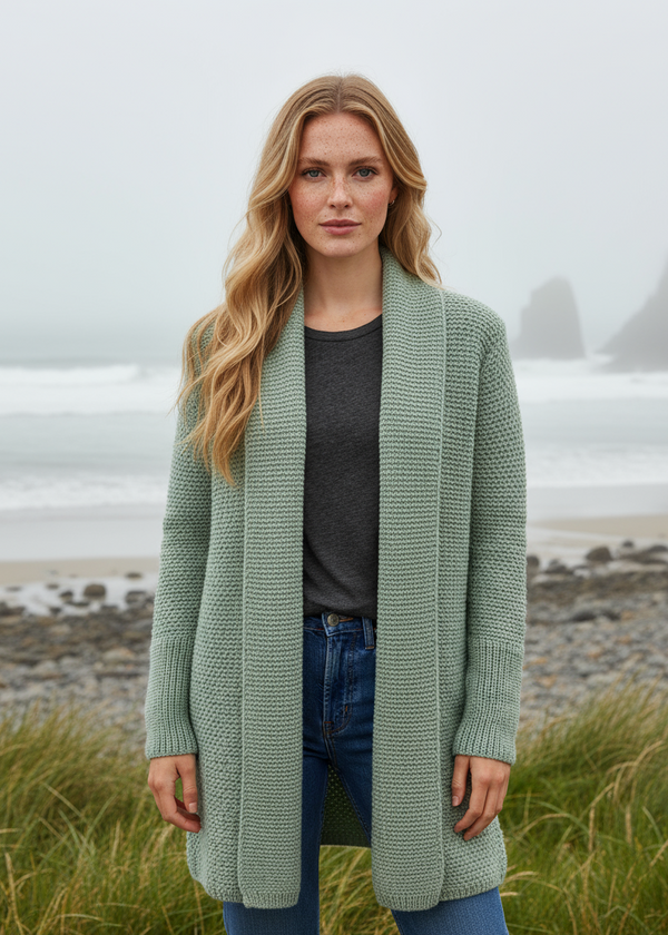 IrelandsEye Women's Kilcoole Coatigan | Sage Marl