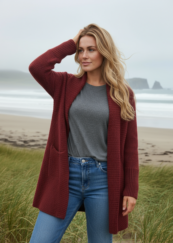 IrelandsEye Women's Kilcoole Coatigan | Sable Marl