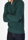 IrelandsEye Men's Ribbed Zip Neck Sweater | Green